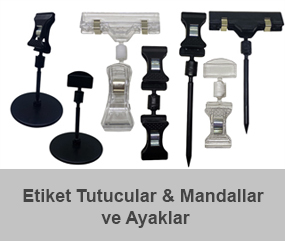 Etiket Tutucular & Mandallar ve Ayaklar