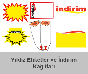 Yıldız Etiketler ve İndirim Kağıtları