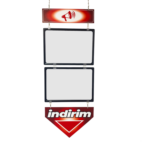 Anons İndirim Etiketi Çift Çerçeveli