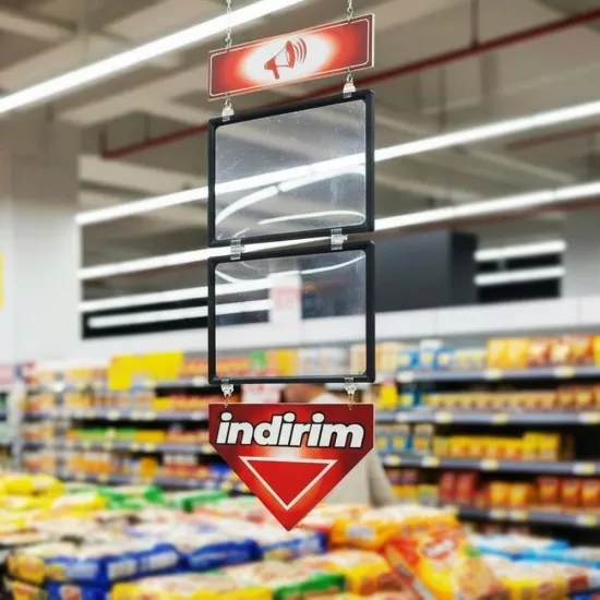 Anons İndirim Etiketi Çift Çerçeveli