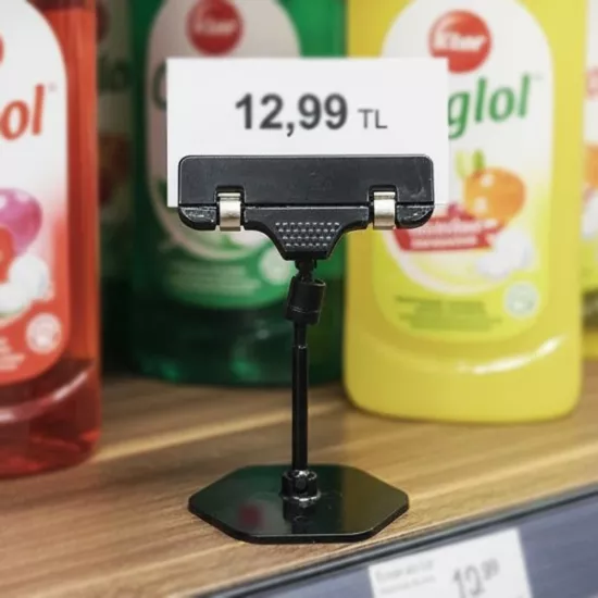 Ayaklı Maşa Tutucu 50 mm | Ayak Etiketlik Tutucu Mandal - etiketlezek.com
