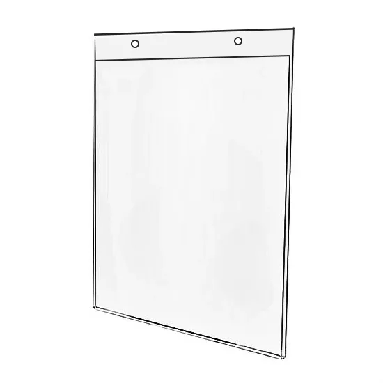 Delikli U Pleksi Etiketlik - Delikli Akrilik Cep