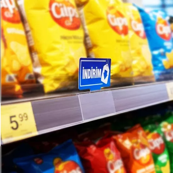 İndirim Etiketi Mavi | Raf İndirim Etiketi