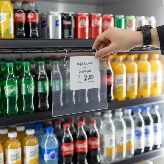 Kancalı Cep Etiketlik | Delikli Profil Etiketlik | Asmalı Etiketlik - etiketlezek.com