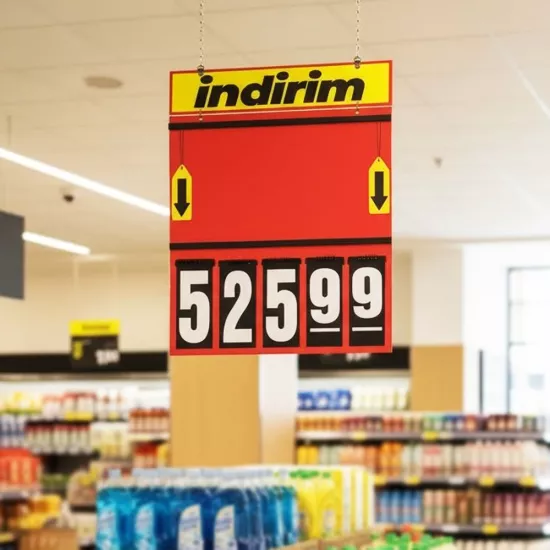 Rakamlı Tavan Etiketi | Numara Reyon Etiketi | Rakamlı Etiket - etiketlezek.com