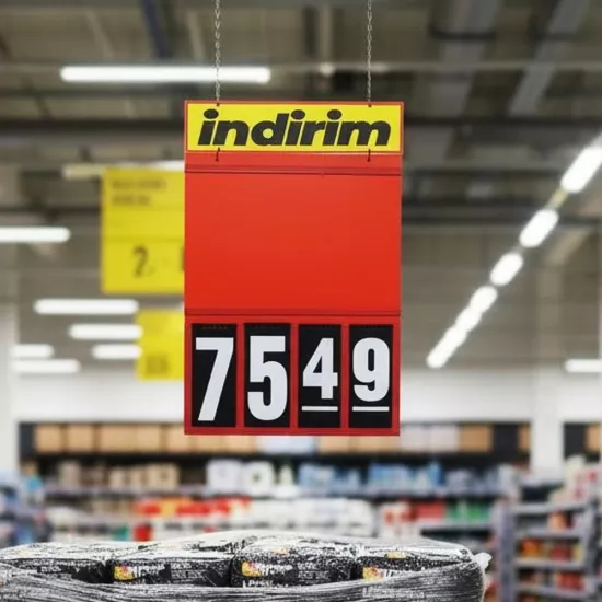 Rakamlı Tavan Etiketi | Numara Reyon Etiketi | Rakamlı Etiket - etiketlezek.com