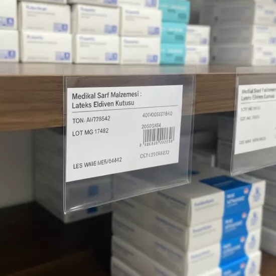 Tek Büküm Yapışkanlı Etiketlik | PVC Etiketlik Cep Bantlı - etiketlezek.com