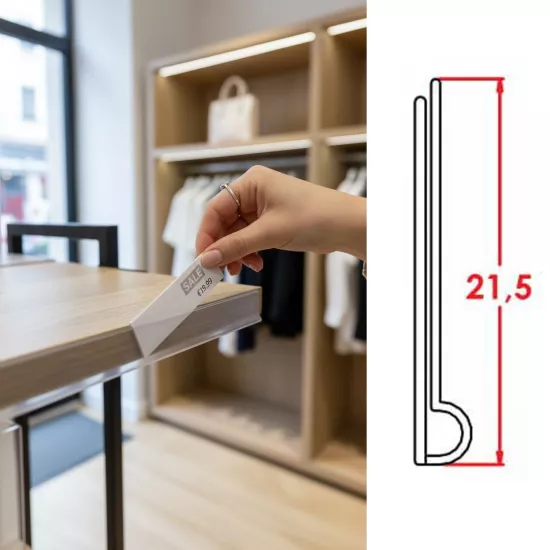 Yapışkanlı Raf Etiketi Profili | Yapışkanlı Raf Profili | Raf Profili - etiketlezek.com