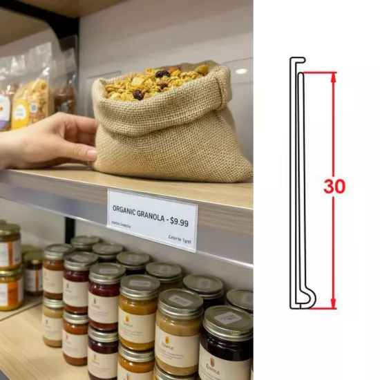 Yapışkanlı Raf Etiketi Profili | Yapışkanlı Raf Profili | Raf Profili - etiketlezek.com