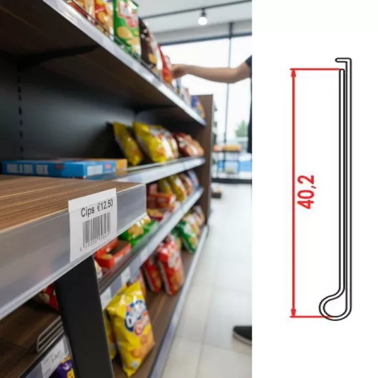 Yapışkanlı Raf Etiketi Profili | Yapışkanlı Raf Profili | Raf Profili - etiketlezek.com